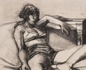 ELMER NELSON BISCHOFF CHARCOAL