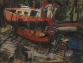 ELOF WEDIN "DRY DOCK" PASTEL O