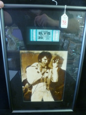 ELVIS IN CONCERT TICKET, WITH