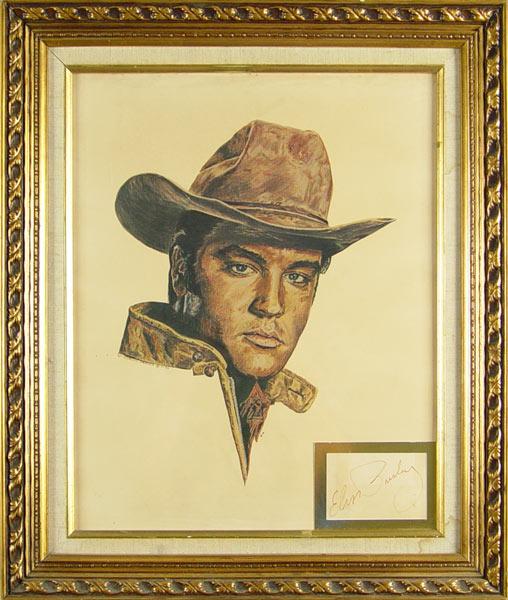 ELVIS PRESLEY AUTOGRAPH & FRAMED