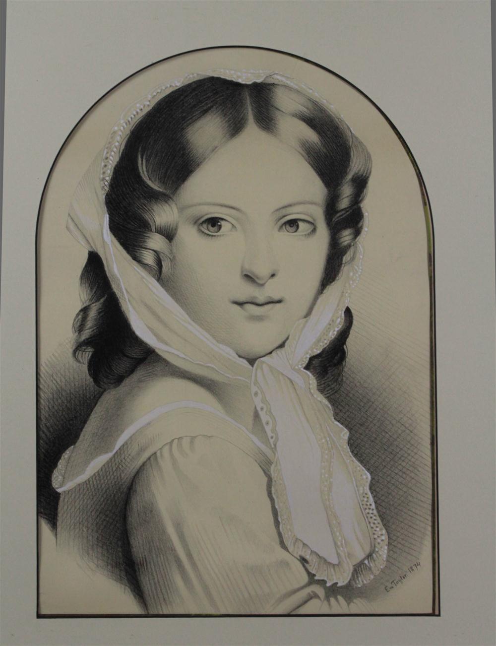 EM TAYLOR (19TH CENTURY) PORTRAIT