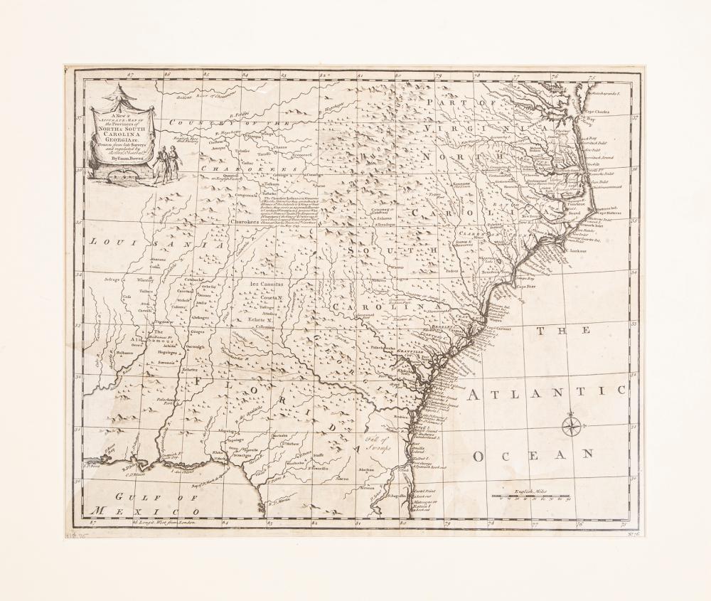 EMANUEL BOWEN MAP NORTH & SOUTH