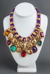 EMANUEL UNGARO GOLD-TONE RESIN