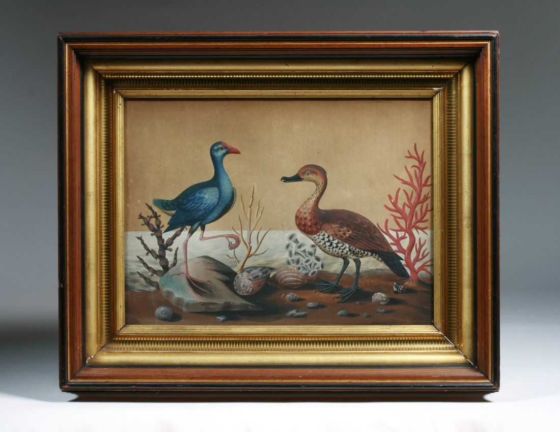 EMBOSSED BIRD PAINTING BY SAMUEL