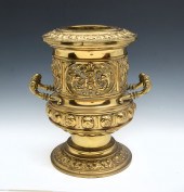 EMBOSSED BRASS CHAMPAGNE COOLE