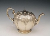 EMBOSSED STERLING TEAPOT: Embo