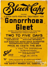 EMBOSSED TIN ADVERTISING SIGN<
