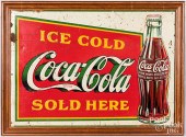 EMBOSSED TIN COCA-COLA ADVERTI
