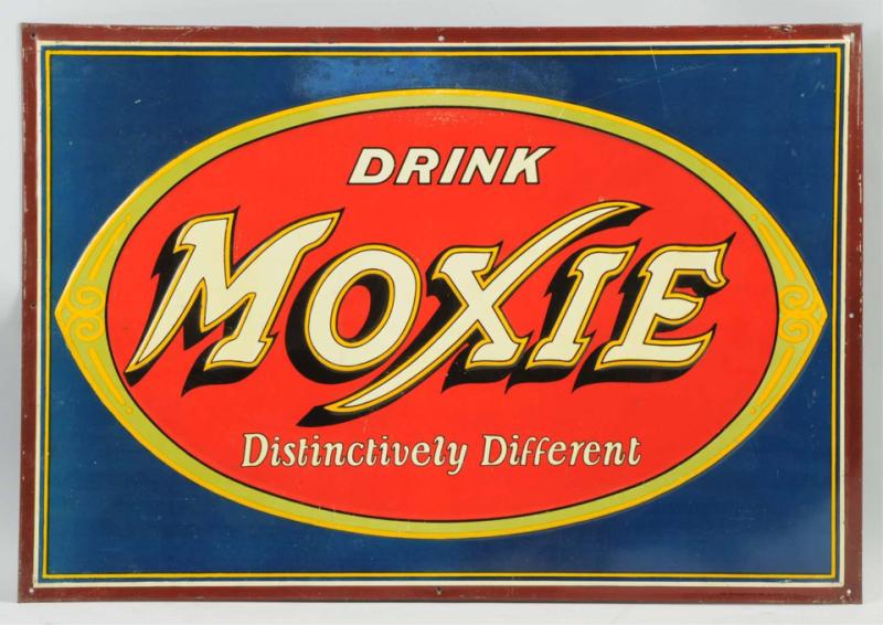 Embossed Tin Moxie Sign.  Very