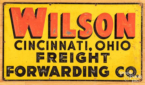 EMBOSSED TIN TRUCKING ADVERTISING