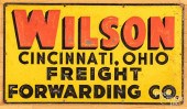 EMBOSSED TIN TRUCKING ADVERTIS