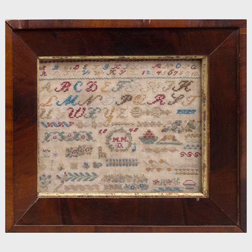 EMBROIDERED ALPHABET SAMPLER WITH