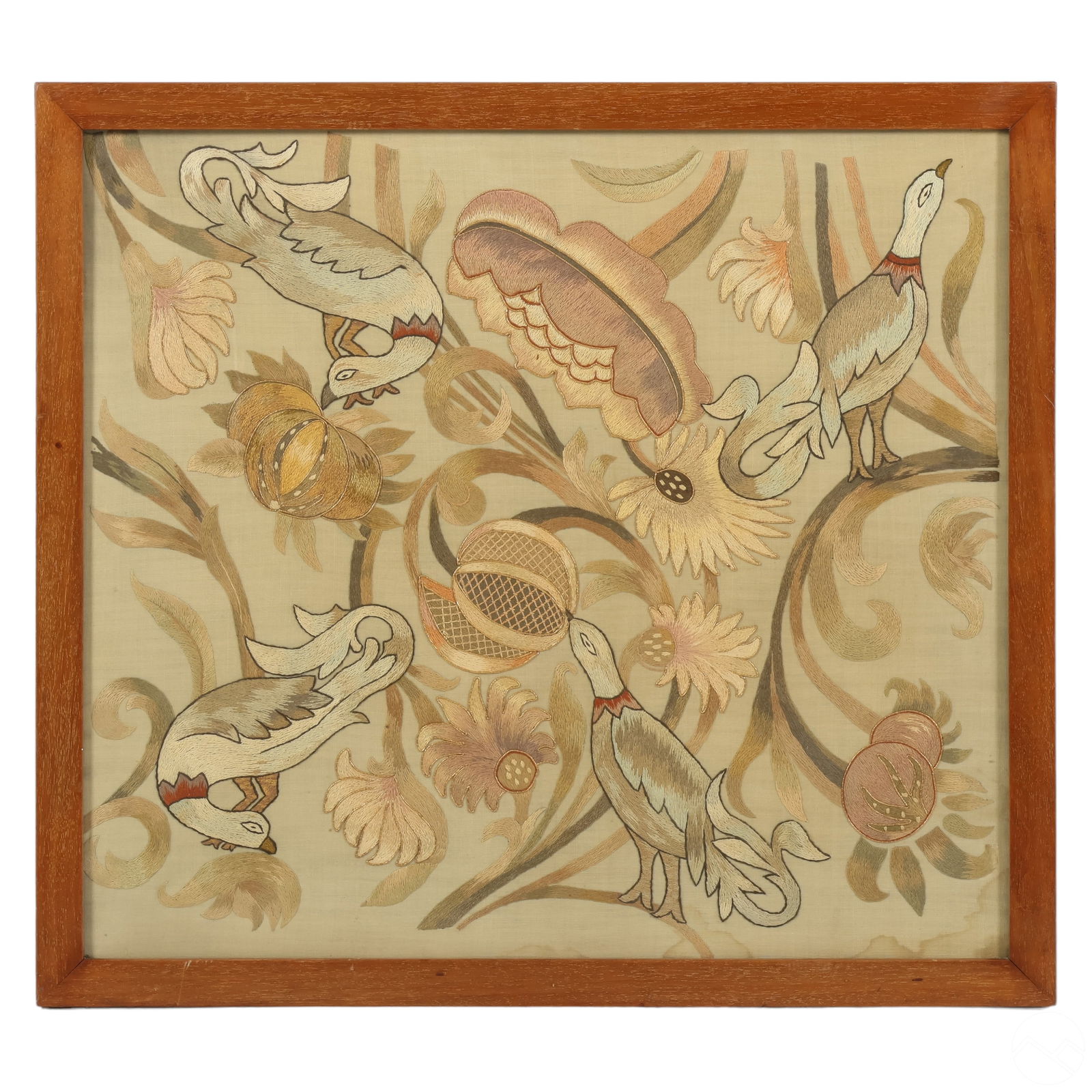 EMBROIDERED ANTIQUE NEEDLEPOINT