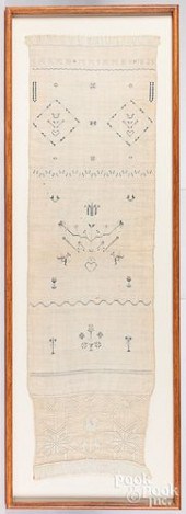 EMBROIDERED SHOW TOWEL, DATED