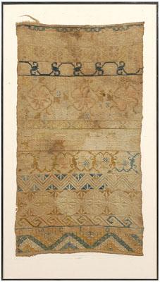 Embroidered show towel, silk