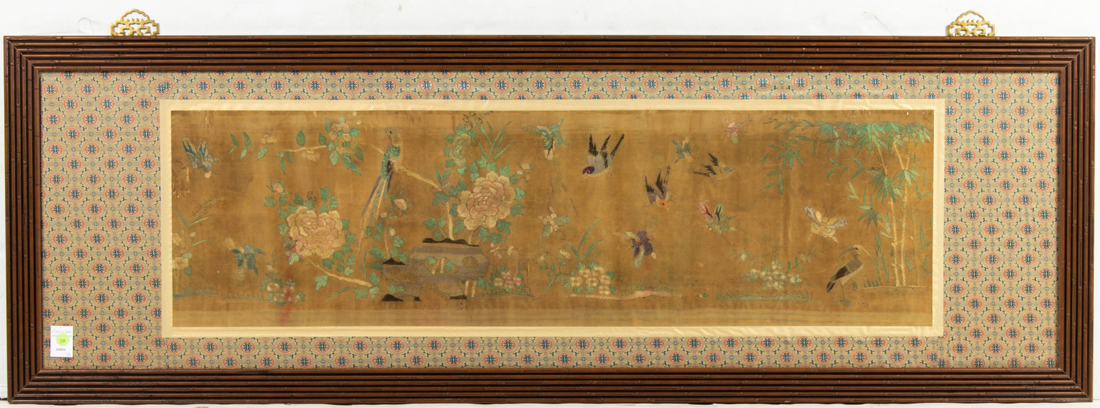 EMBROIDERED SILK WALL HANGING