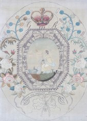 Embroidered & W/C Mourning Pan