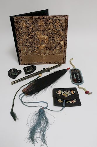 EMBROIDERED WRITING CASE AND