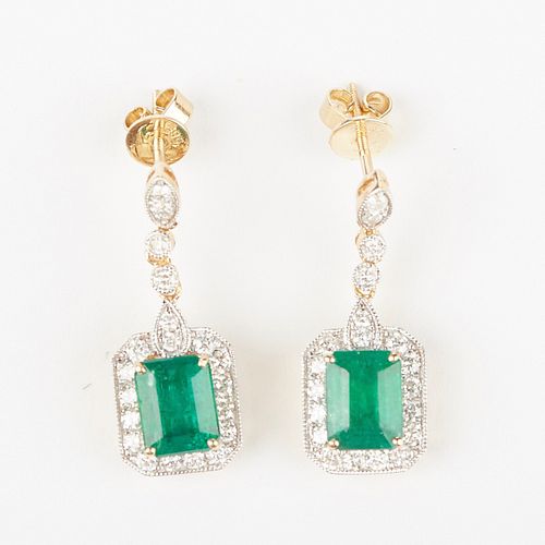 EMERALD AND DIAMOND DROP