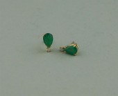 EMERALD AND DIAMOND EARRINGSEM