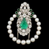 Emerald and Diamond Fur Clip A