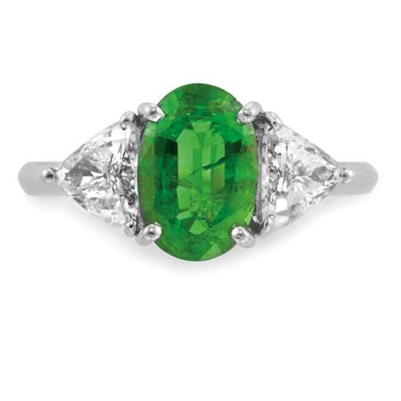 Emerald and Diamond Ring 	 