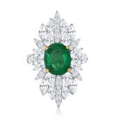 EMERALD AND DIAMOND RINGEMERAL