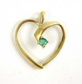 EMERALD AND FOURTEEN KARAT GOL