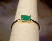 EMERALD AND FOURTEEN KARAT GOL