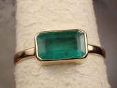 EMERALD AND FOURTEEN KARAT GOL