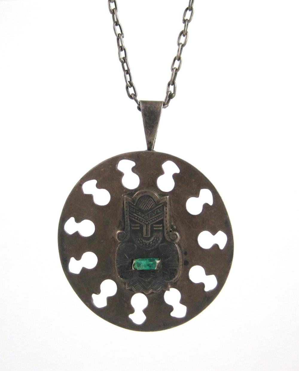EMERALD AND SILVER MAYAN AZTEC
