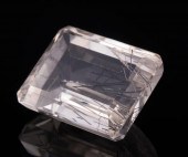 EMERALD-CUT RUTILATED QUARTZ L