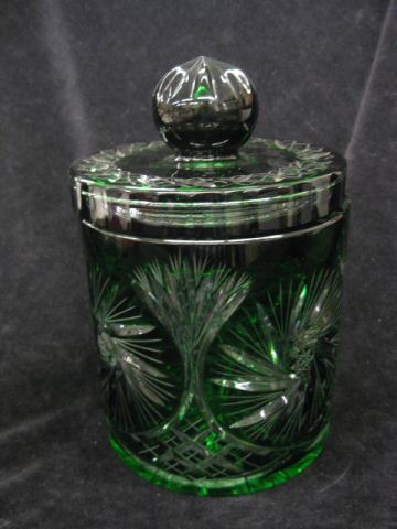 Emerald Cut-to-Clear Biscuit Jar