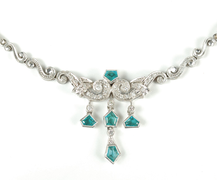 EMERALD DIAMOND AND WHITE GOLD