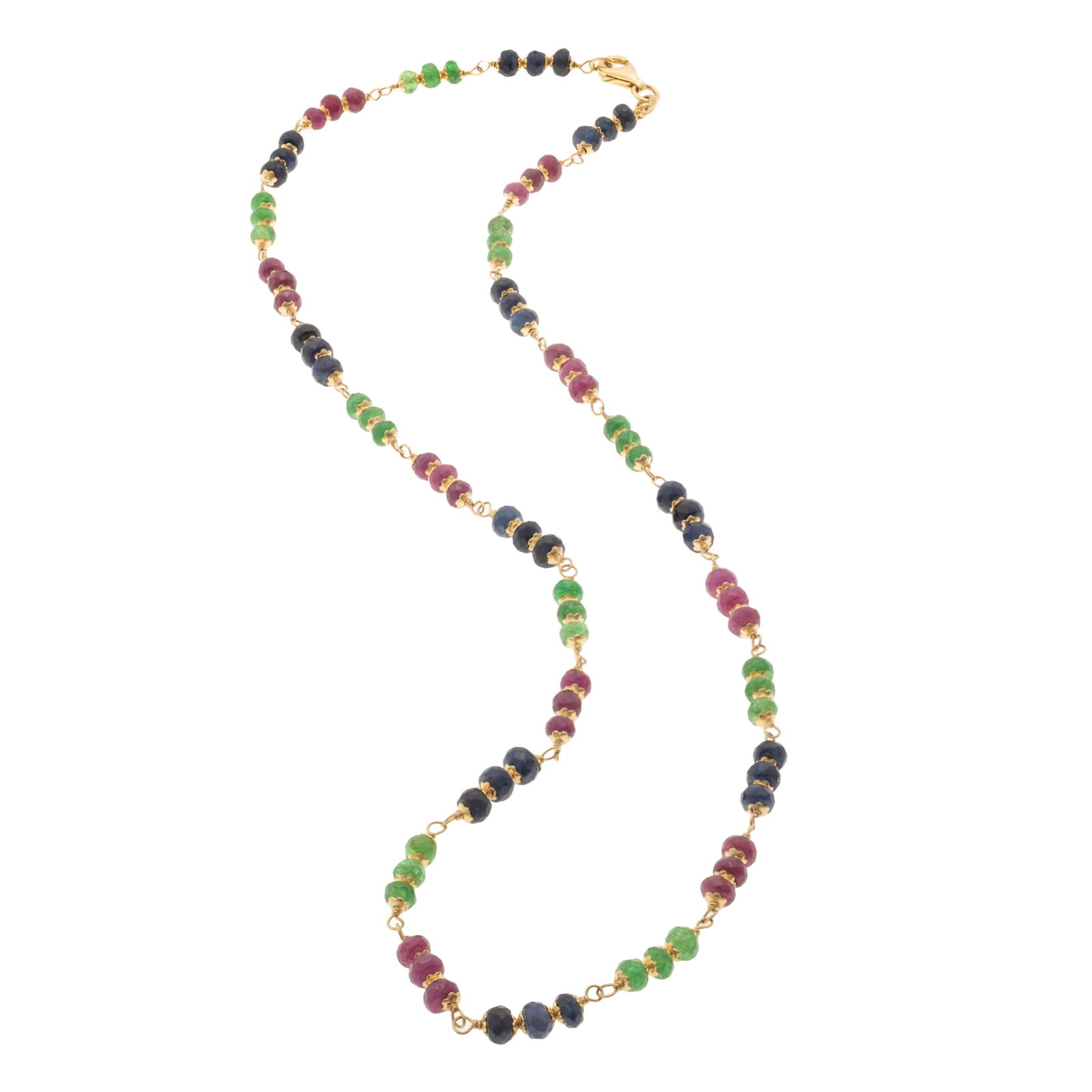 EMERALD, RUBY, SAPPHIRE, 14K YELLOW