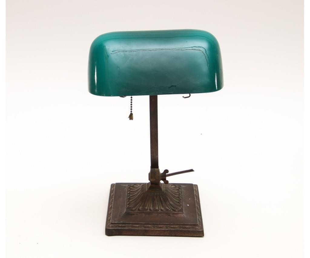 Emeralite desk lamp with original