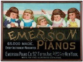 Emerson Pianos Reverse Painted