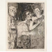 EMIL NOLDE, DRYPOINT ETCHING,