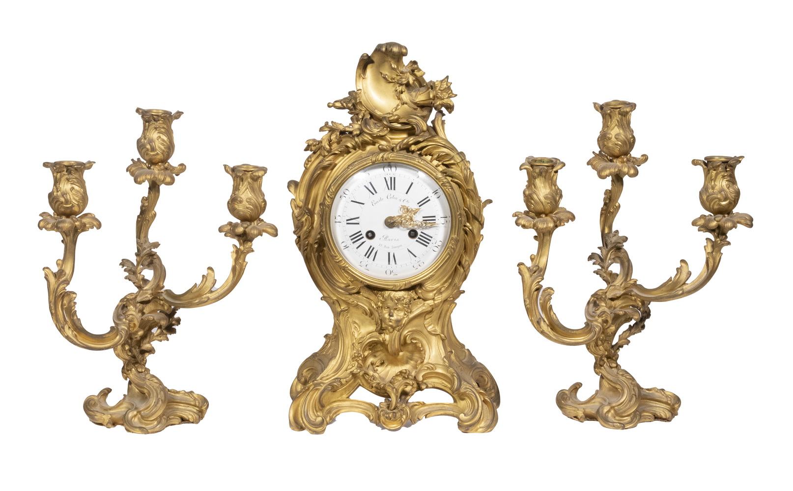 EMILE COLIN & CIE BRONZE CLOCK