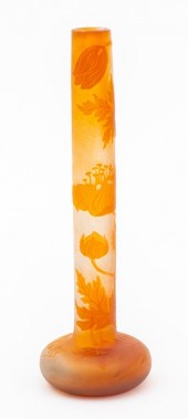 EMILE GALLE AMBER CAMEO GLASS