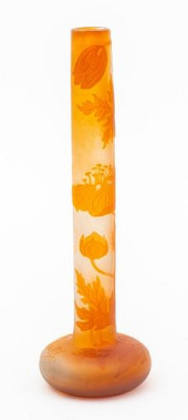 EMILE GALLE AMBER CAMEO GLASS