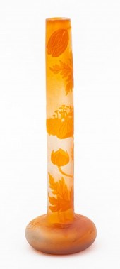 EMILE GALLE AMBER CAMEO GLASS