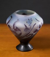 EMILE GALLE CAMEO GLASS FOOTED