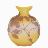 EMILE GALLE CAMEO VASE W/ CLEM
