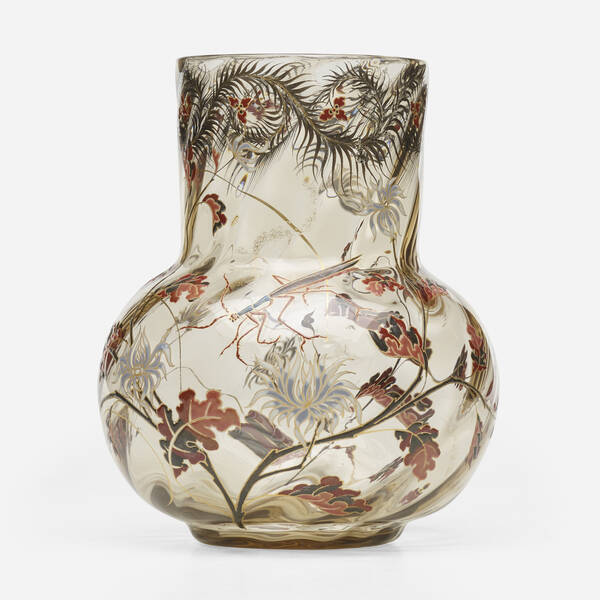 Émile Gallé. Early vase with mantis