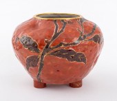 EMILE GALLE FOOTED POTTERY VAS