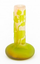 EMILE GALLE GREEN & PINK CAMEO
