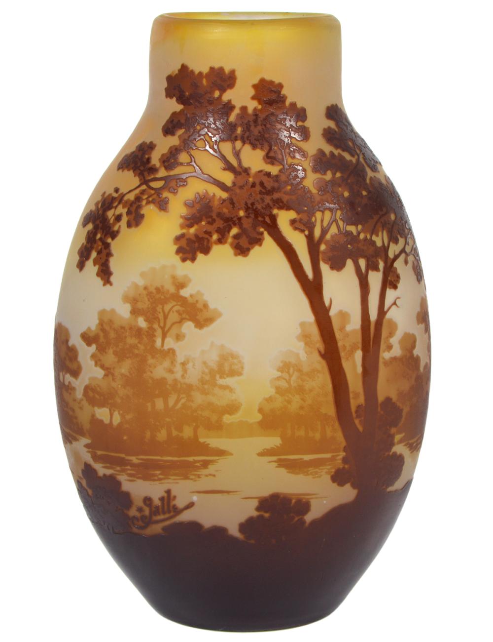 EMILE GALLE LANDSCAPED CAMEO ART