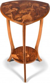 EMILE GALLE MARQUETRY INLAID W