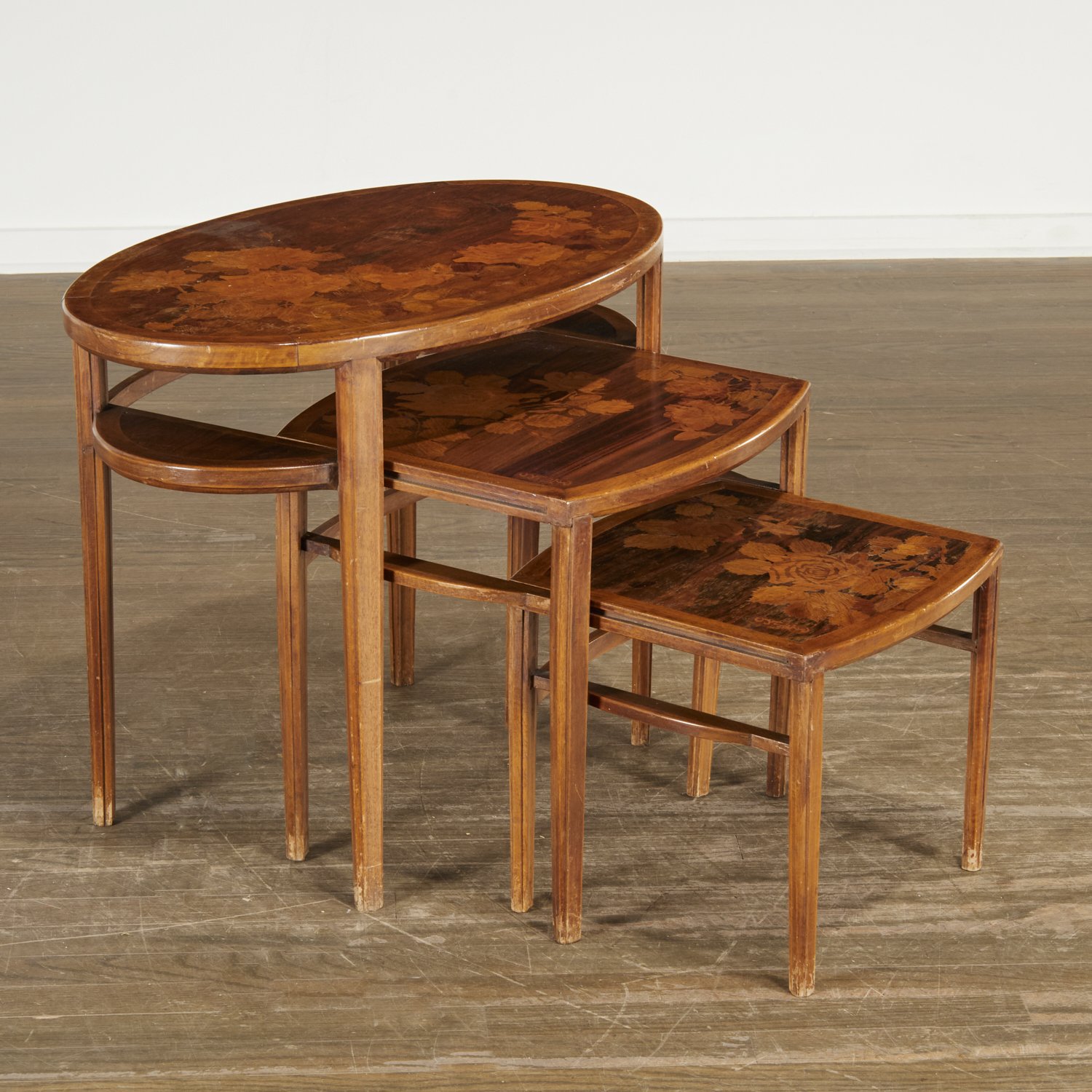 EMILE GALLE, RARE OVAL THREE-TIER